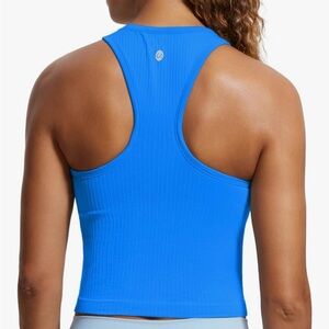 CRZ Yoga Bright Blue Racerback Tank Top Medium